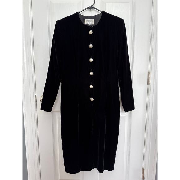 American Vintage SF Nights by Anita Kantor velvet formal dress large - Picture 15 of 16